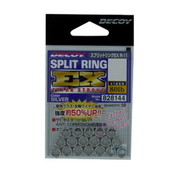 Dec 828144 Split Ring Extra Strong #4 80lb Pkt 18